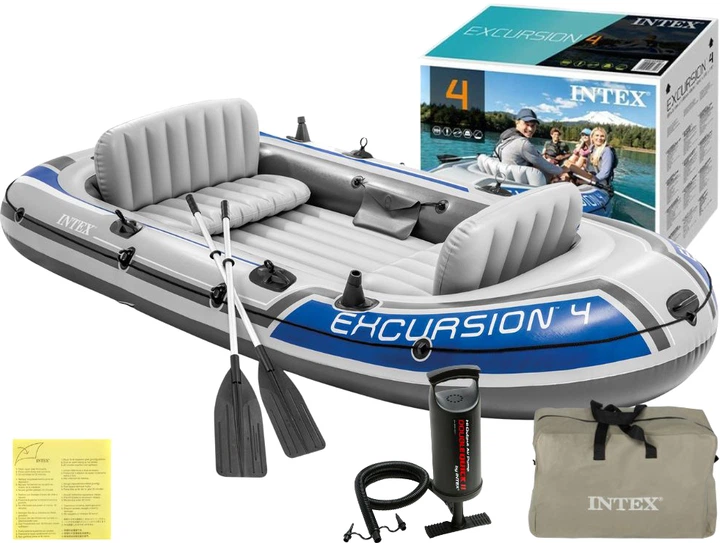 Ponton dmuchany Intex Excursion 4 68324 Szary (6941057463247) - obraz 9