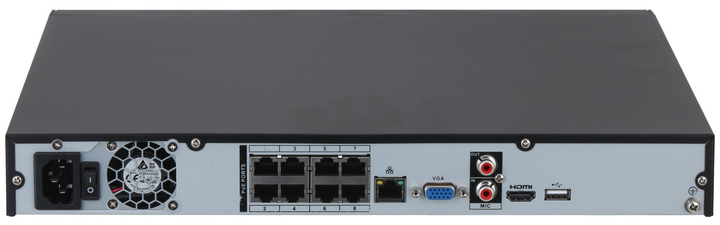 Мережевий відеореєстратор Dahua Lite Series NVR (8-ch) Black (DHI-NVR4208-8P-4KS3) - зображення 3