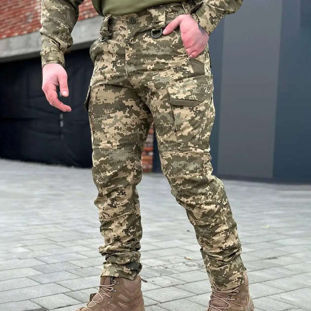 Легкі Чоловічі Штани з посиленими колінами піксель розмір XL - зображення 1