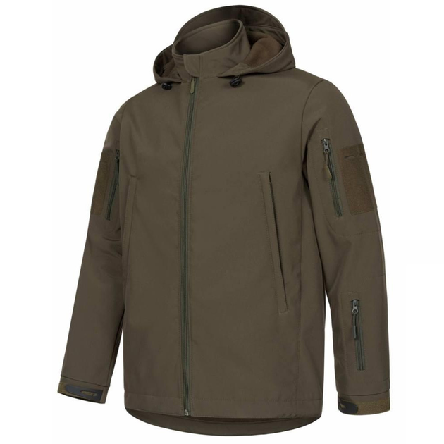 Чоловіча куртка з капюшоном G4 Softshell олива розмір 3XL - зображення 1