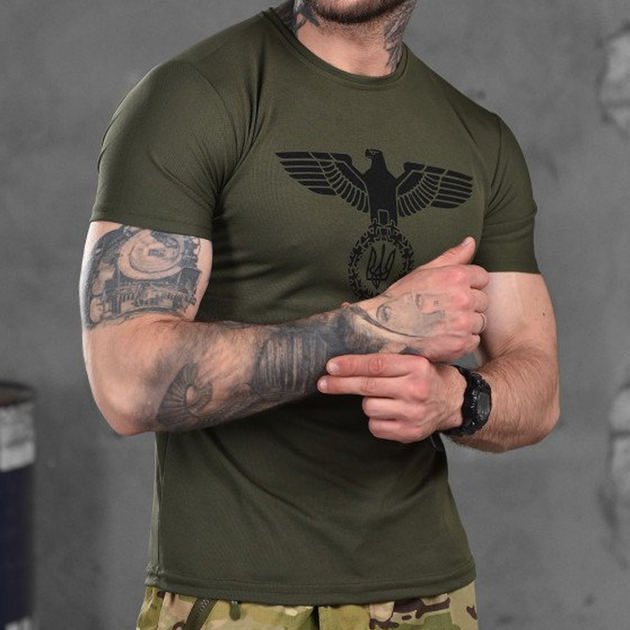 Потоотводящая мужская футболка Eagle Coolmax олива размер XL - изображение 2