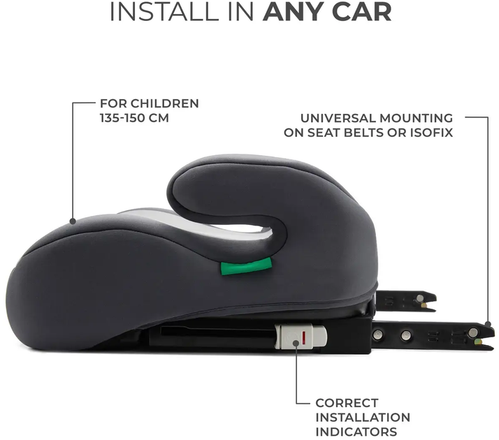 Автокресло-бустер Kinderkraft i-Boost Grey (5902533924806) - изображение 6