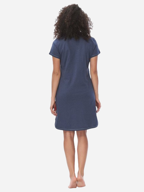 Нічна сорочка жіноча бавовняна для вагітних Doctor Nap TCB.9505 XL Темно-синя (5902701134693) - зображення 2