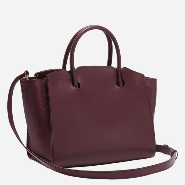 Torebka shopper damska skórzana Furla Genesi M Bordowa (8050597384795) - obraz 2