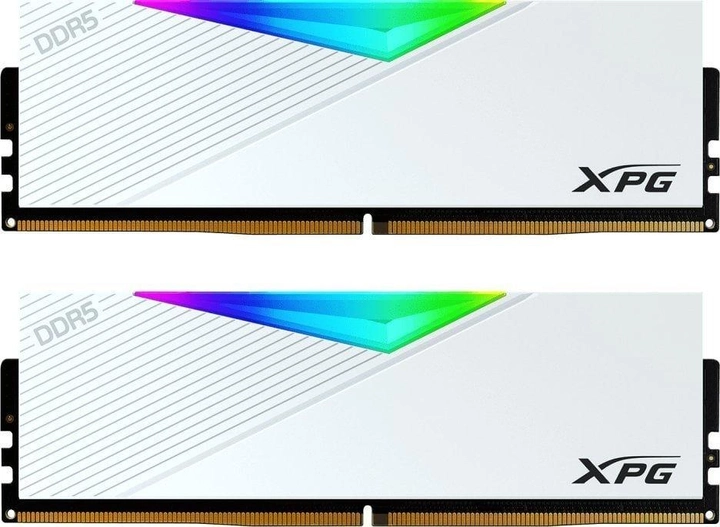 Оперативна пам'ять Adata DDR5-5600 65536 МБ PC5-44800 (Kit of 2x32768) XPG White (AX5U5600C3632G-DCLARWH) - зображення 1