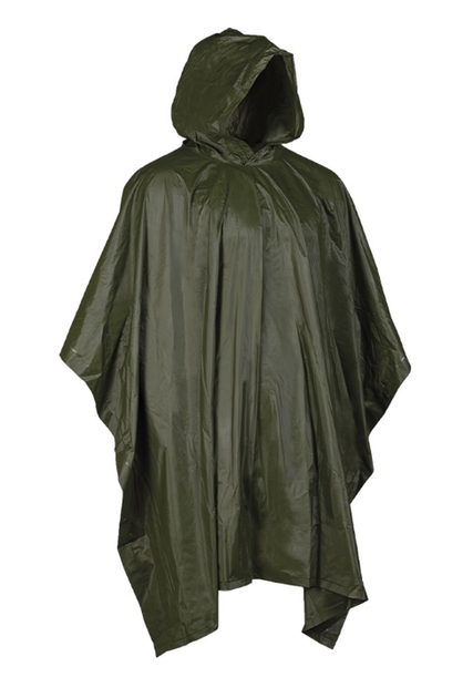 Пончо тактическое Mil-Tec One-Size Олива Плащ-палатка PONCHO VINYL OLIV (10628501) - изображение 1