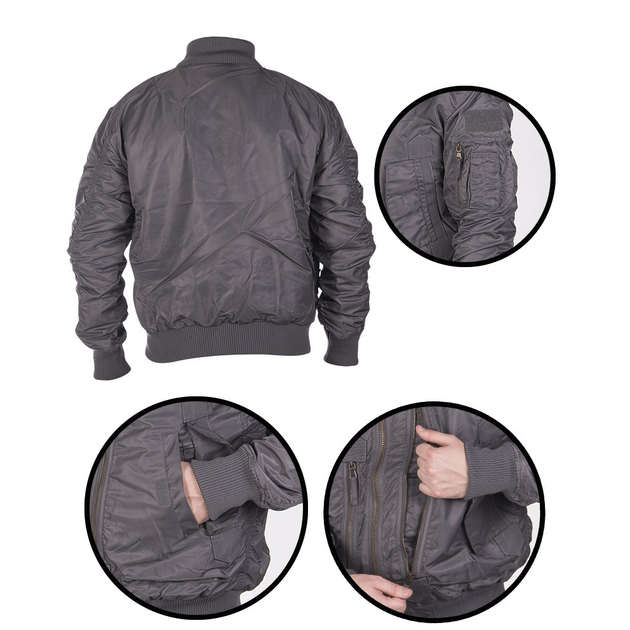 Куртка демисезонная Sturm Mil-Tec US Tactical Flight Jacket L Urban grey - изображение 2