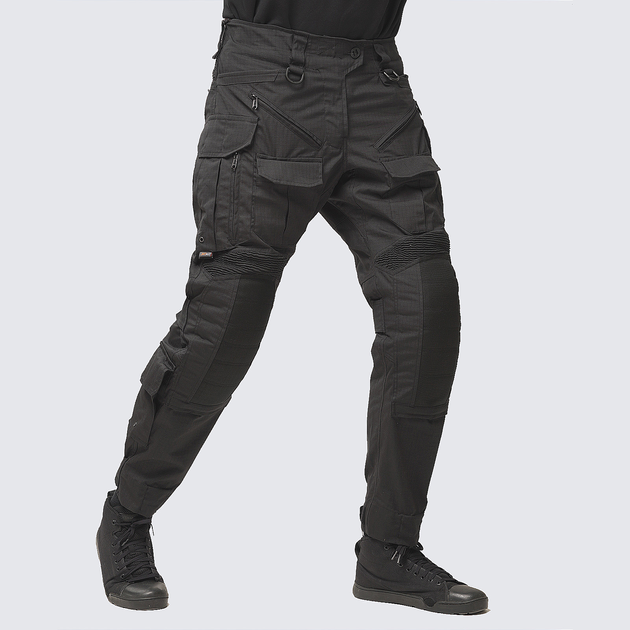 Тактичні штани UATAC Gen 5.4 Black з наколінниками S - зображення 1