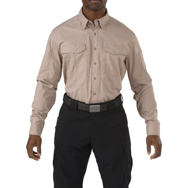 Рубашка тактическая 5.11 STRYKE™ LONG SLEEVE SHIRT XS Khaki - изображение 1