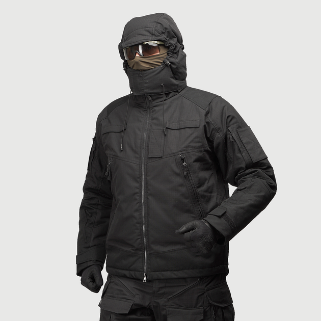 Тактична зимова куртка UATAC Black RipStop Climashield Apex M - изображение 1
