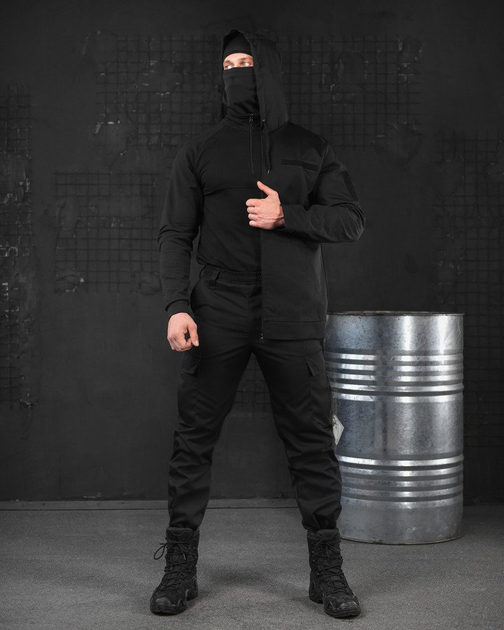 Тактичний костюм poseidon в black 0 XXL - зображення 1