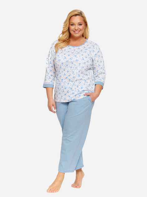 Піжама (кофта + штани) жіноча бавовняна Doctor Nap PB.5278 L Блакитна (5902701188740) - зображення 1