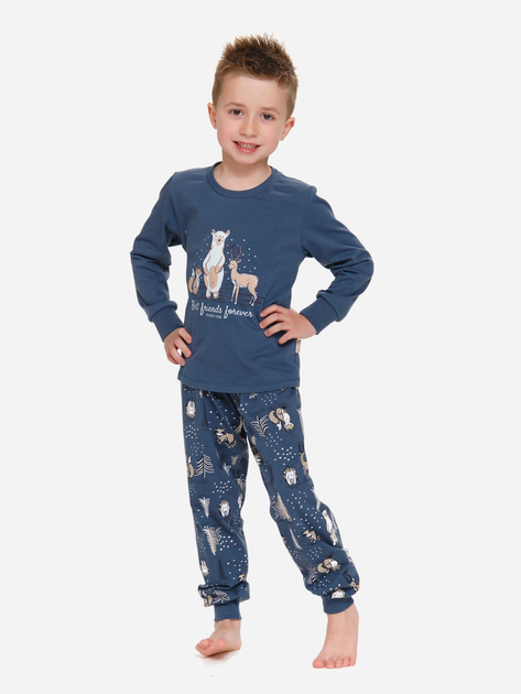Дитяча піжама для хлопчика Doctor Nap PDU.4324 134-140 см Темно-синя (5902701184100) - зображення 1