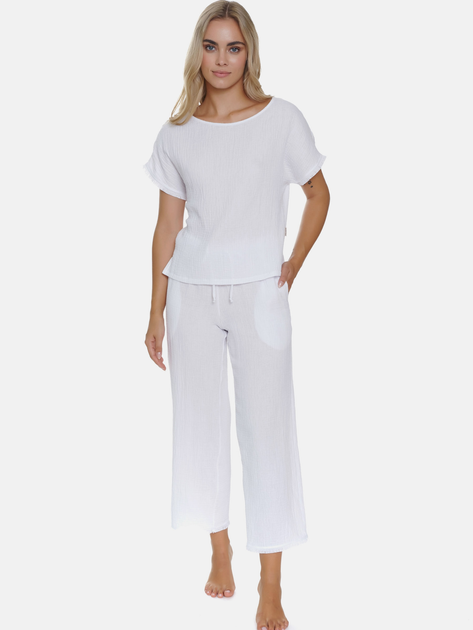 Піжама (футболка + штани) жіноча бавовняна Doctor Nap PM.5319 S Біла (5902701190293) - зображення 1