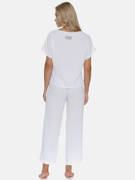 Піжама (футболка + штани) жіноча бавовняна Doctor Nap PM.5319 M Біла (5902701190309) - зображення 2