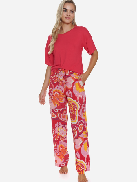 Piżama (T-shirt + spodnie) damska Doctor Nap PM.5322 S Czerwona (5902701190422) - obraz 1