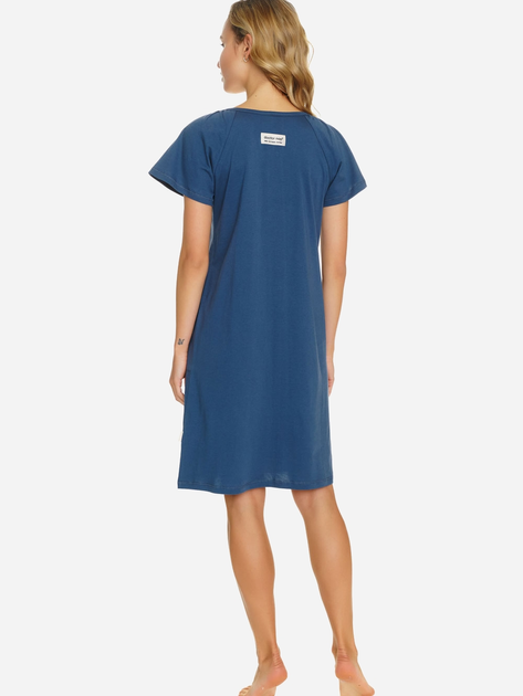 Нічна сорочка жіноча бавовняна Doctor Nap TCB.5359 S Темно-синя (5902701192761) - зображення 2