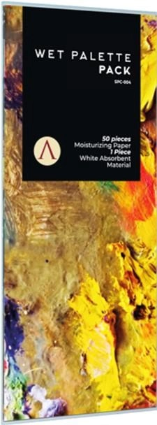 Zestaw akcesoriów do malowania Scale 75 Wet Palette Pack Arkusze mokrego papieru 50 szt + Arkusz białego materiału chłonnego (8435635303134) - obraz 1