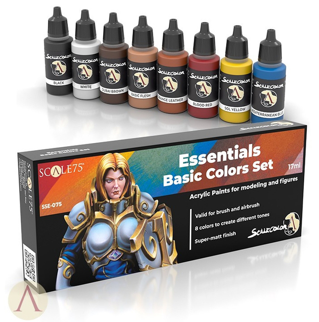 Zestaw farb akrylowych Scale 75 Essentials Basic Colours 8 x 17 ml (8435635304346) - obraz 2
