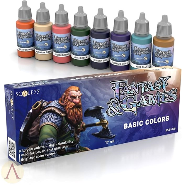 Zestaw farb akrylowych Scale 75 Fantasy & Games Paint Basic Colors 8 x 17 ml (8435635304407) - obraz 1