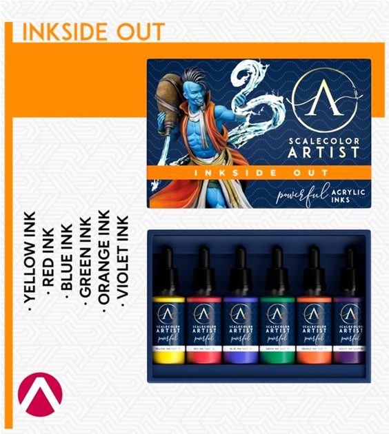 Zestaw farb akrylowych Scale 75 Scalecolor Artist Range Inkside Out 6 kh 20 ml (8435635305992) - obraz 2