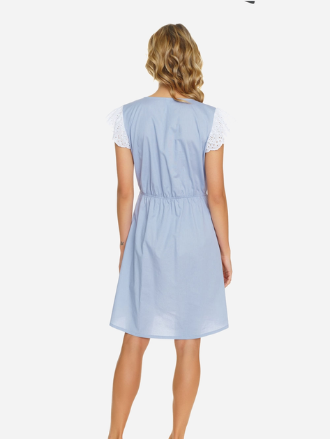 Нічна сорочка жіноча бавовняна Doctor Nap TCB.5361 XL Блакитна (5902701192969) - зображення 2