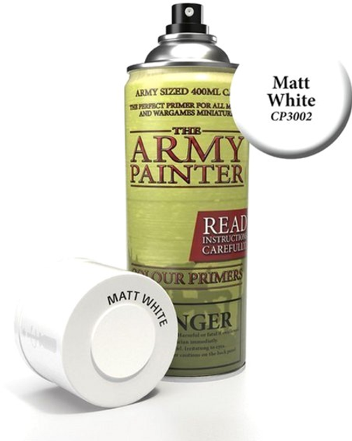 База-спрей The Army Painter Colour Primer Matt Білий 400 мл (5713799300217) - зображення 1