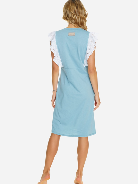 Нічна сорочка жіноча бавовняна Doctor Nap TCB.5363 L Блакитна (5902701193119) - зображення 2