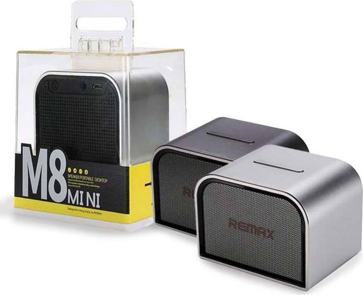 Głośnik przenośny Remax Universal Portable Bluetooth Speaker M8 Mini Silver (6954851256588) - obraz 3