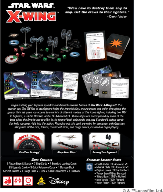 Додаток до настільної гри X-Wing Atomic Mass Games 2nd ed.: Galactic Empire Squadron Starter Pack (0841333121273) - зображення 2