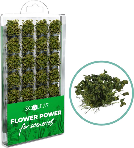 Dekor Scale 75 Flower Power Zielone kwiaty (8435635306647) - obraz 1