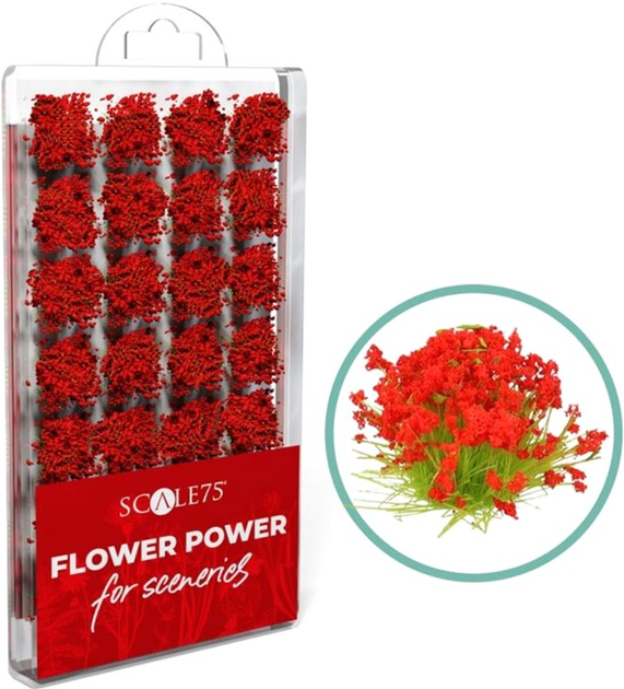 Декор Scale 75 Flower Червоні квіти (8435635306623) - зображення 1