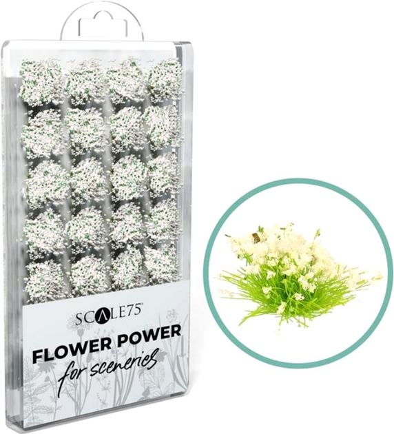Dekor Scale 75 Flower Power Białe kwiaty (8435635306678) - obraz 1