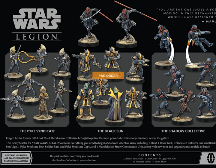 Набір фігурок для складання та розфарбовування Atomic Mass Games Star Wars Legion Shadow Collective Starter 22 шт (0841333116408) - зображення 6