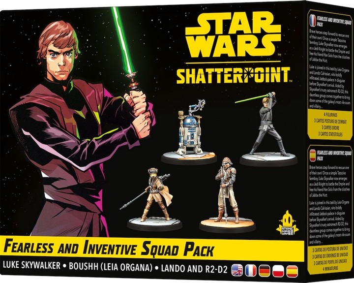 Набір фігурок для складання та розфарбовування Atomic Mass Games Star Wars Shatterpoint Fearless and Inventive Luke Skywalker 4 шт (0841333123604) - зображення 1