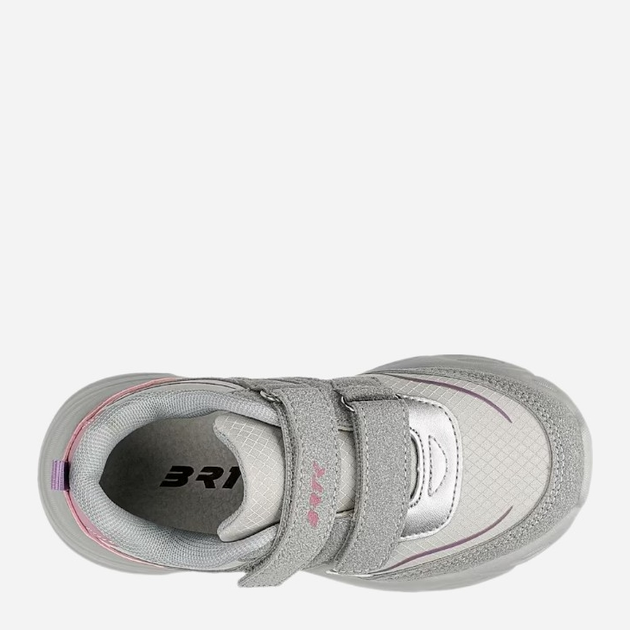 Buty sportowe dziecięce dla dziewczynki na rzepy Bartek 11043002 22 Srebrne (5904699045074) - obraz 5