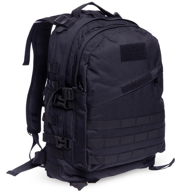 Рюкзак тактичний триденний штурмовий SILVER KNIGHT 3D розмір 47х34х17см 27л Чорний - зображення 1