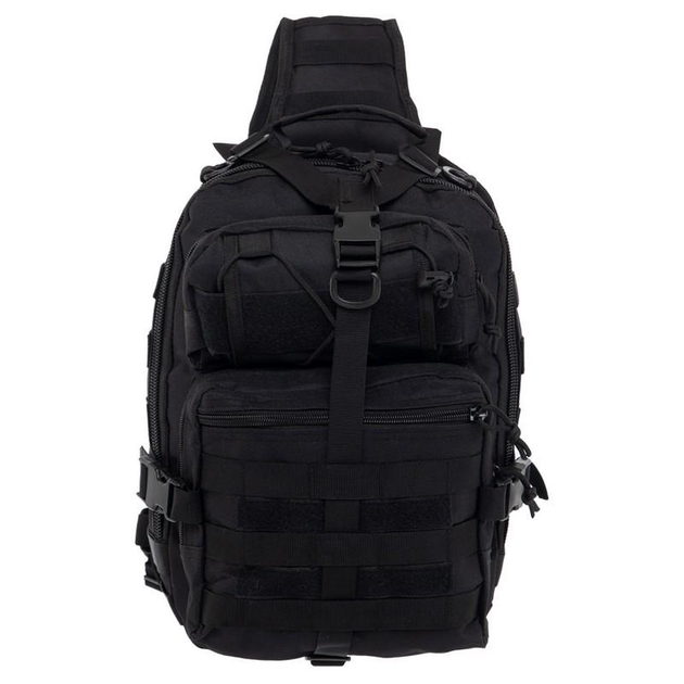 Рюкзак тактический (Сумка-слинг) с одной лямкой Military Rangers ZK-9115 размер 35х25х15см 13л Черный - изображение 2