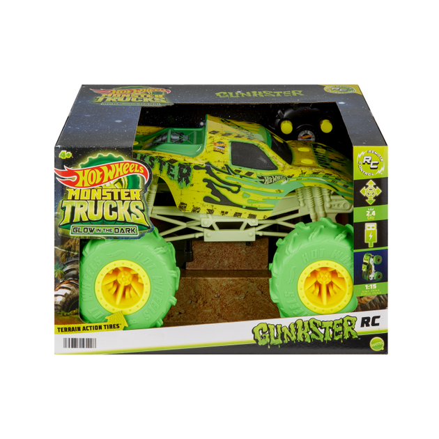 Хот Вилс Монстр Трак Hot Wheels Monster Trucks 1:15 Scale Gunkster RC Truck HTP15 - Фото 5 Хот Вилс Монстр Трак Hot Wheels Monster Trucks 1:15 Scale Gunkster RC Truck HTP15 - изображение 5