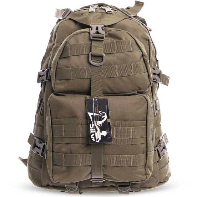 Рюкзак тактический штурмовой трехдневный SILVER KNIGHT TY-046 размер 44х32х21см 30л Оливковый - изображение 2