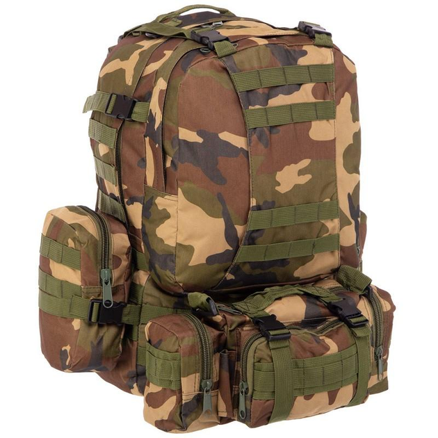 Рюкзак тактический штурмовой трехдневный SP-Sport ZK-5504 размер 48x31x20 30л Камуфляж Woodland - изображение 1
