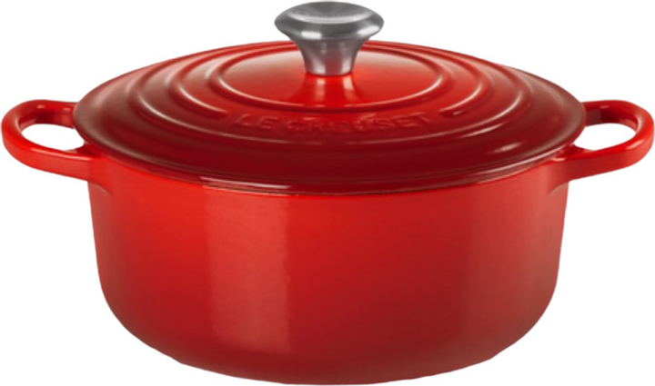 Brytfanna żeliwna z pokrywką Le Creuset Signature Roaster Round Cherry Red 2.4 l (21177200602430) - obraz 1