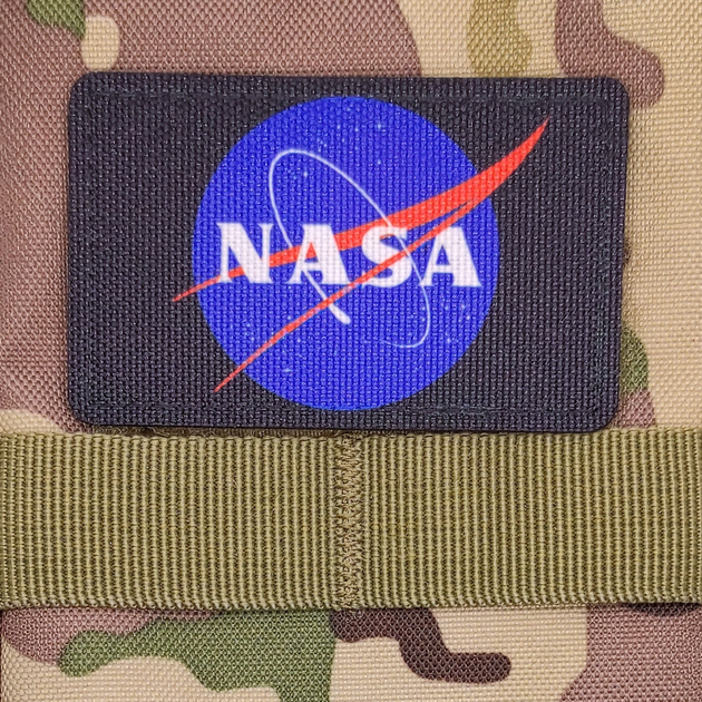 Шеврон NASA (НАСА), 8х5, на липучке (велкро), патч печатный - изображение 2