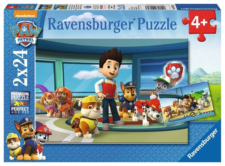 Пазл Ravensburger Пси Патруль Скай і Еверест 2 х 24 елементи (4005556091522) - зображення 1