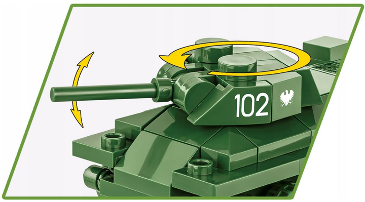 Klocki konstrukcyjne Cobi Historical Collection World War II T-34 101 element (5902251030889) - obraz 5