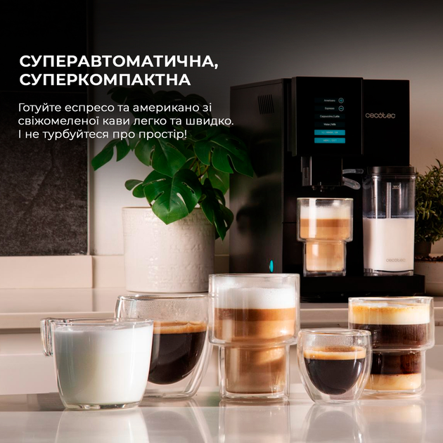Кофемашина CECOTEC Cremmaet Compactccino Black Silver - изображение 4