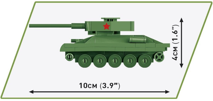 Klocki konstrukcyjne Cobi Historical Collection World War II T-34-85 110 elementów (5902251030926) - obraz 4