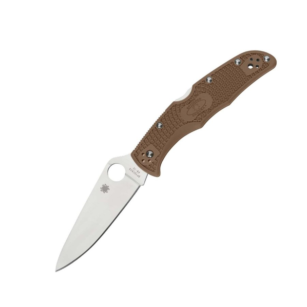 Ніж складаний кишеньковий з фіксацією Back Lock Spyderco C10FPBN Endura 4 FRN Flat Ground 222 мм, Brown - зображення 1