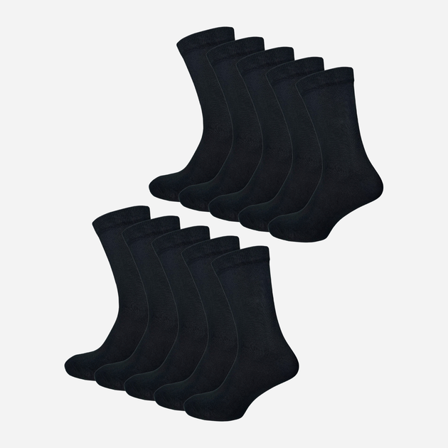 Набор мужских носков высоких бамбуковых Лео Premium 44-46 10 пар Черный ...