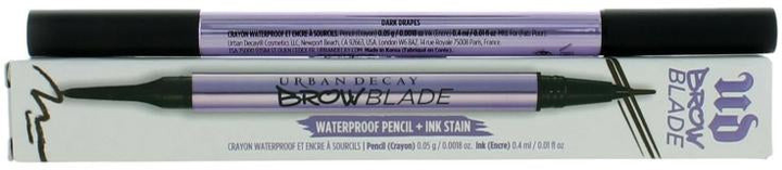 Ołówek do brwi dwustronny Urban Decay Brow Blade Eyebrow Pencil Dark Drapes 0.05 g + 0.4 ml (3605972008213) - obraz 1